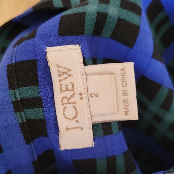 4/$20 J. Crew Plaid Button Down Blouse Size 2 - Picture 6 of 7